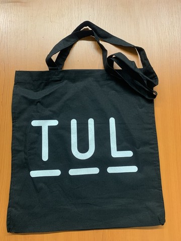 Plátěná taška s logem TUL černá